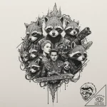 Guardians of the galaxy, artistic tattoo sket… – tattoo sketch (№1751325749_0, 30.06.2025 23:22) — tattoovalue.net