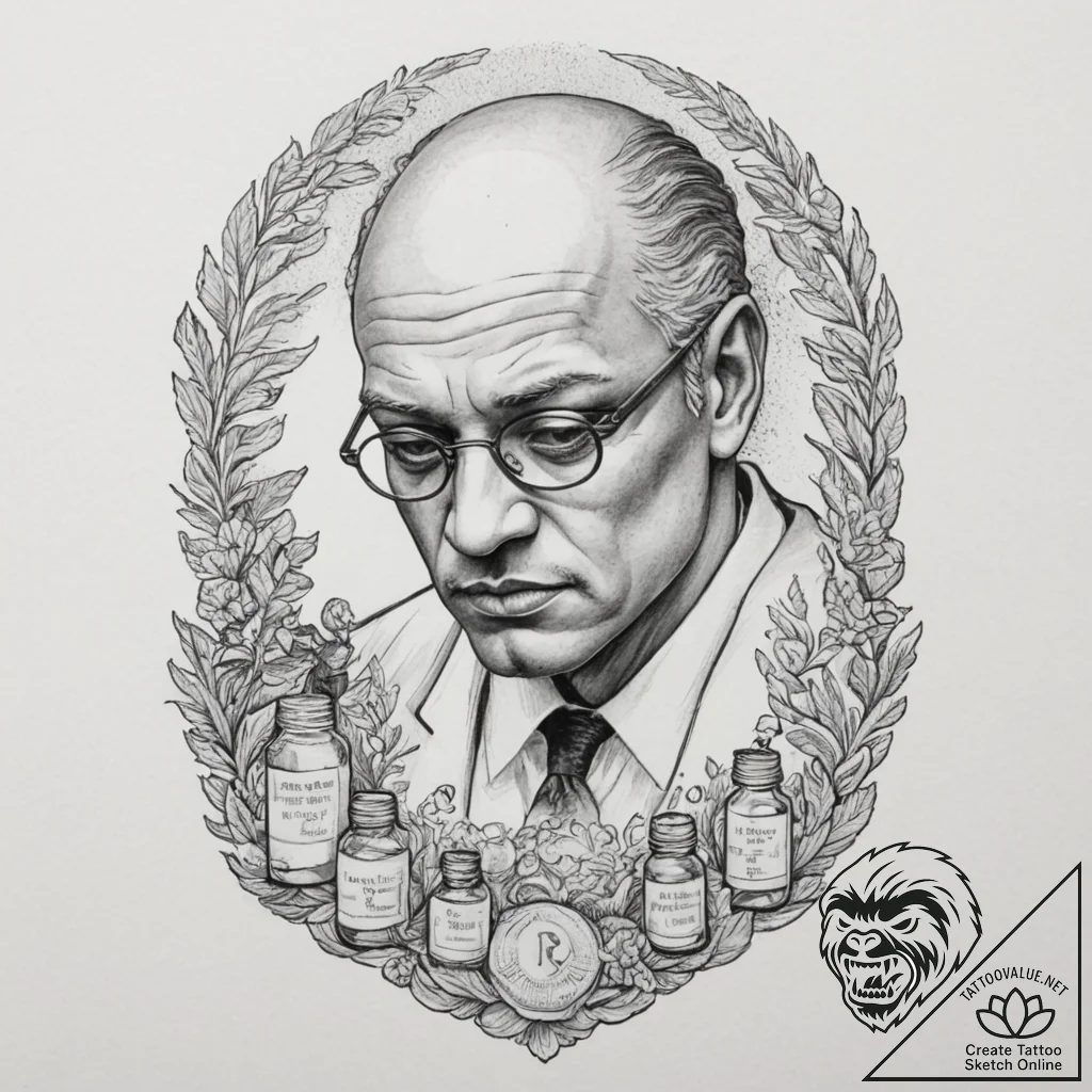 Neo-traditional portrait of morpheus, offerin... - tattoo sketch (№1751325987_0, 30.06.2025 23:26) — tattoovalue.net