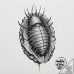 Trilobite fossil, artistic tattoo sketch, no… – tattoo sketch (№1751326231_0, 30.06.2025 23:30) — tattoovalue.net