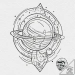 A sketch of the planet express ship from futu… – tattoo sketch (№1751326309_0, 30.06.2025 23:31) — tattoovalue.net