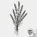 A sprig of lavender, artistic tattoo sketch,… – tattoo sketch (№1751326711_0, 30.06.2025 23:38) — tattoovalue.net