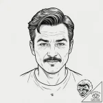 A sketch of roy kent from ted lasso, looking… – tattoo sketch (№1751327519_0, 30.06.2025 23:51) — tattoovalue.net