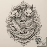 A neo-traditional tattoo of the main characte… – tattoo sketch (№1751327762_0, 30.06.2025 23:56) — tattoovalue.net