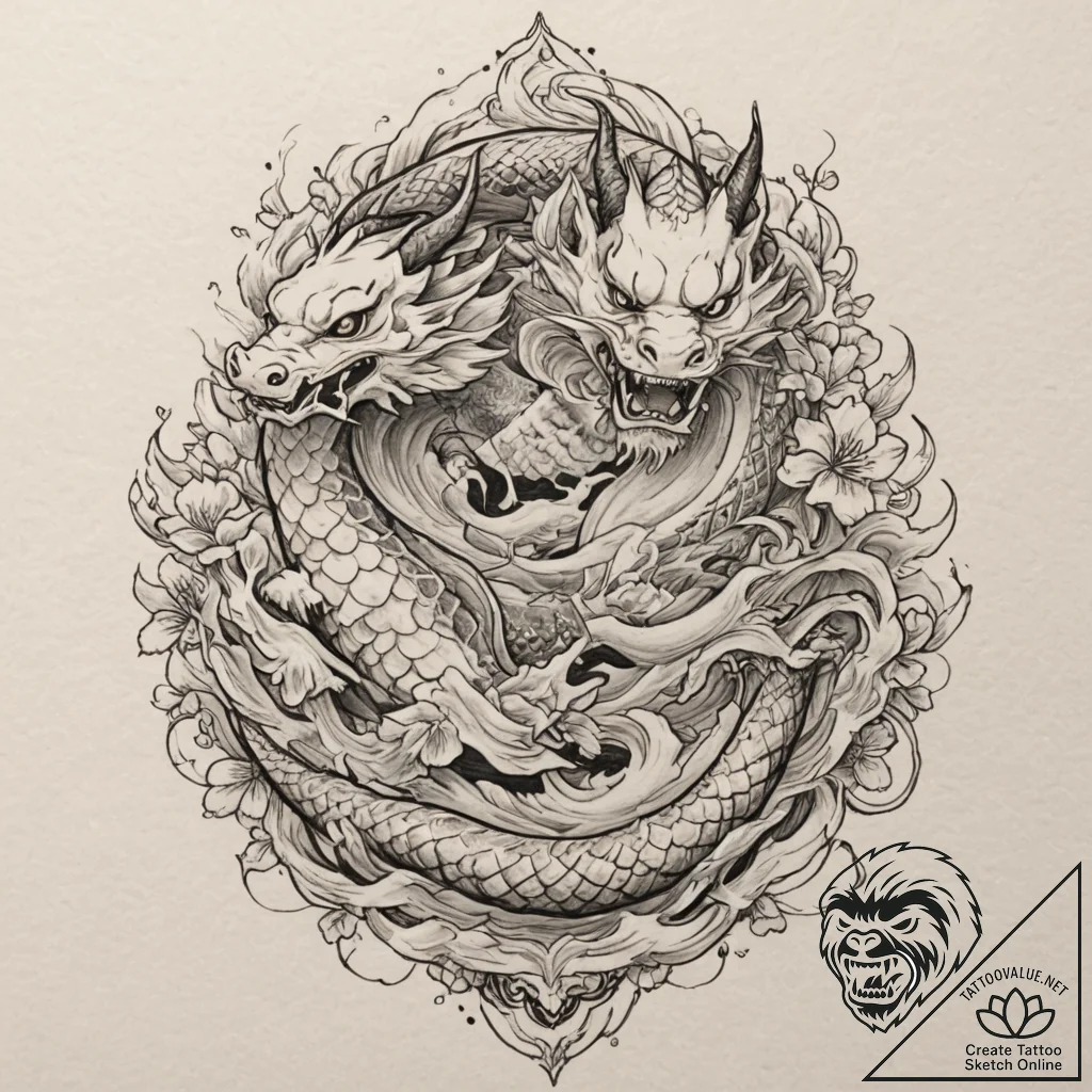 A neo-traditional tattoo of the main characte... - tattoo sketch (№1751327762_0, 30.06.2025 23:56) — tattoovalue.net
