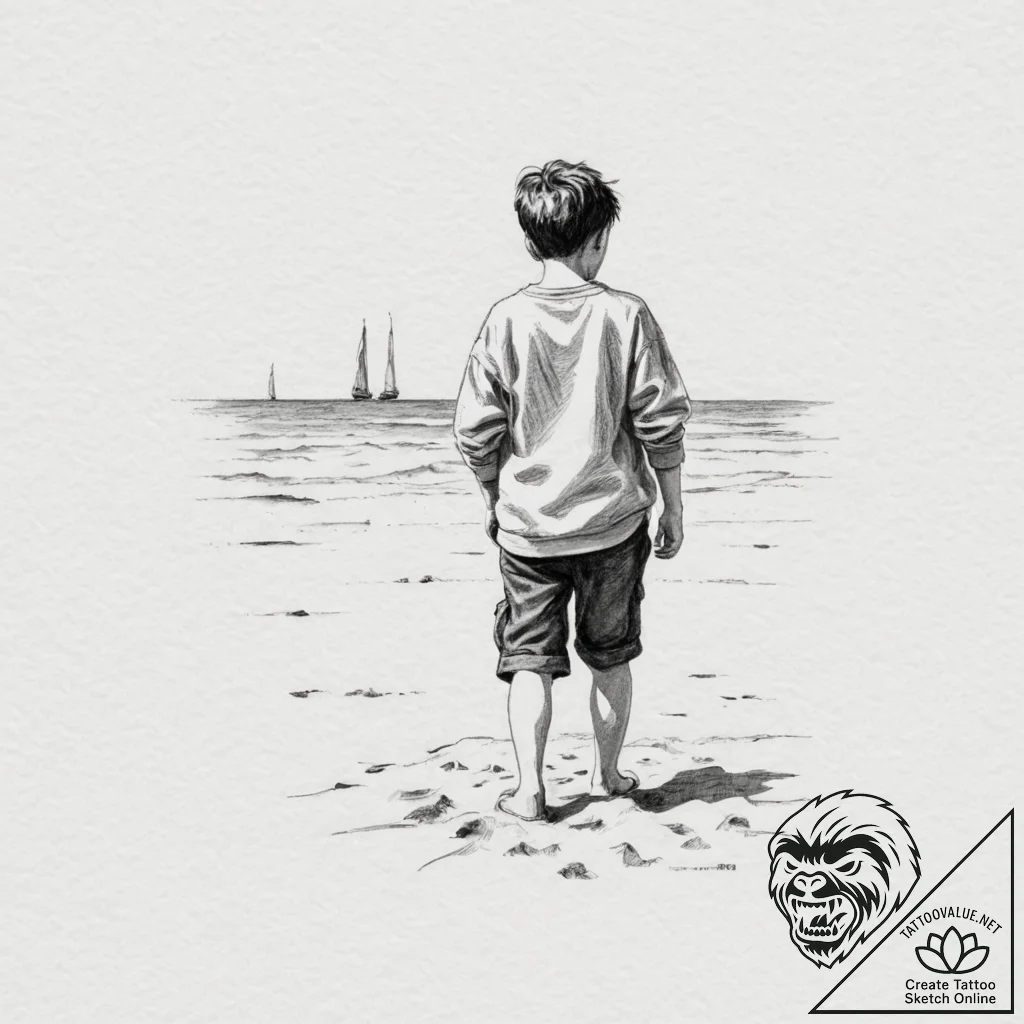 A sketch of the iconic final shot of the 400... - tattoo sketch (№1751328163_0, 01.07.2025 00:02) — tattoovalue.net
