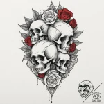 Strength (symbol), ink illustration for tatto… – tattoo sketch (№1751329573_0, 01.07.2025 00:26) — tattoovalue.net