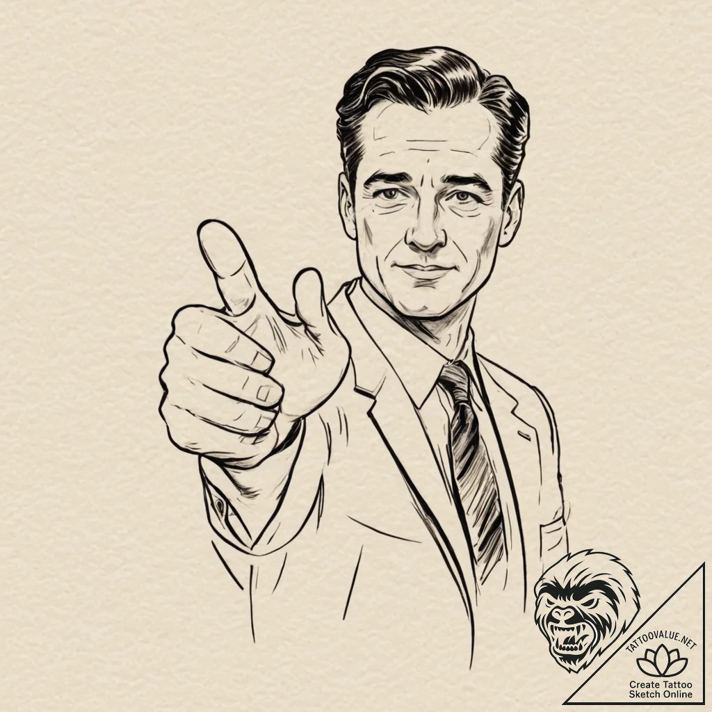 A minimalist tattoo of the "agent cooper's th... - tattoo sketch (№1751329659_0, 01.07.2025 00:27) — tattoovalue.net