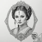 Linework design of padmé amidala, strong and… – tattoo sketch (№1751329895_0, 01.07.2025 00:31) — tattoovalue.net