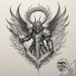 A sketch of tyrael, the archangel of justice… – tattoo sketch (№1751330536_0, 01.07.2025 00:42) — tattoovalue.net