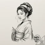 A neo-traditional portrait of o-ren ishii in… – tattoo sketch (№1751330614_0, 01.07.2025 00:43) — tattoovalue.net