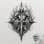 The dark sign (from dark souls), concept art… – tattoo sketch (№1751331572_0, 01.07.2025 00:59) — tattoovalue.net