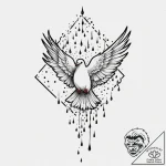 Neo-traditional tattoo of the glowing “tears… – tattoo sketch (№1751331894_0, 01.07.2025 01:04) — tattoovalue.net
