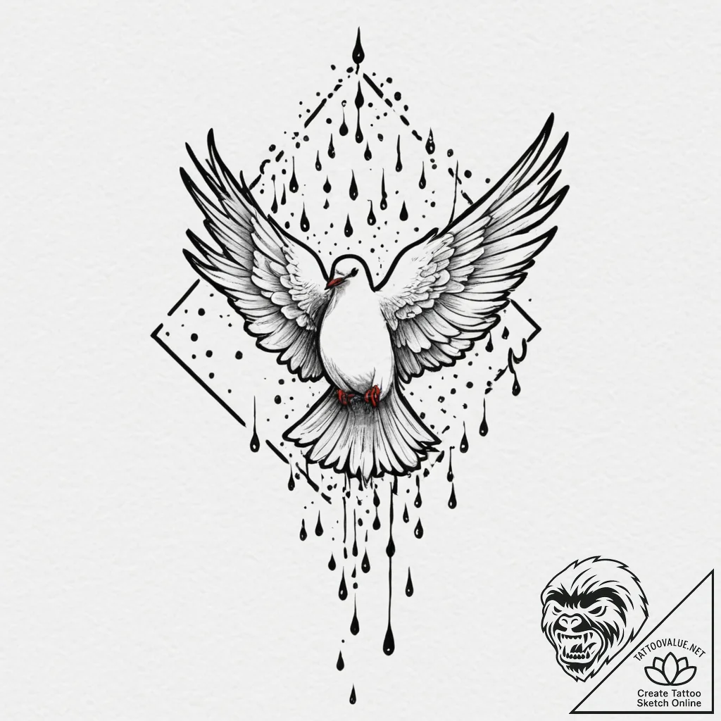 Neo-traditional tattoo of the glowing "tears... - tattoo sketch (№1751331894_0, 01.07.2025 01:04) — tattoovalue.net