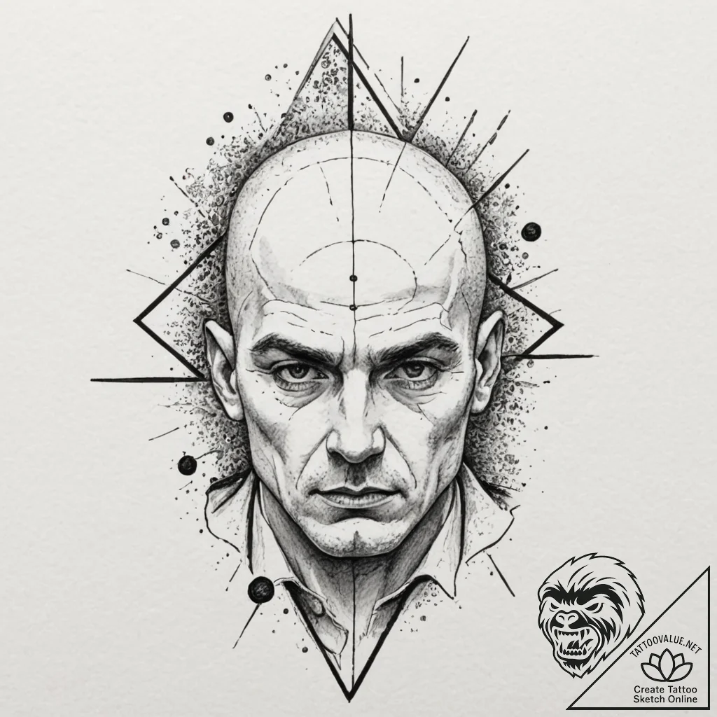 A graphic novel portrait of derek vinyard, to... - tattoo sketch (№1751332615_0, 01.07.2025 01:16) — tattoovalue.net