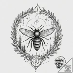 A linework tattoo of the mysterious symbol ca… – tattoo sketch (№1751332693_0, 01.07.2025 01:18) — tattoovalue.net