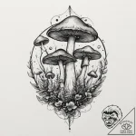 A watercolor sketch of a mysterious forest wi… – tattoo sketch (№1751332929_0, 01.07.2025 01:22) — tattoovalue.net