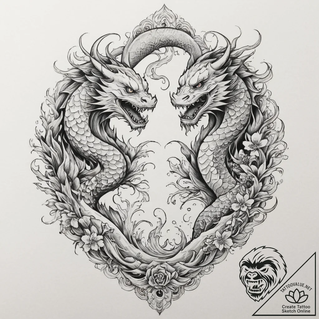 A sketch of gamora and nebula, the two sister... - tattoo sketch (№1751335173_0, 01.07.2025 01:59) — tattoovalue.net