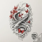 A human hand crumbling into butterflies, tatt… – tattoo sketch (№1751335410_0, 01.07.2025 02:03) — tattoovalue.net