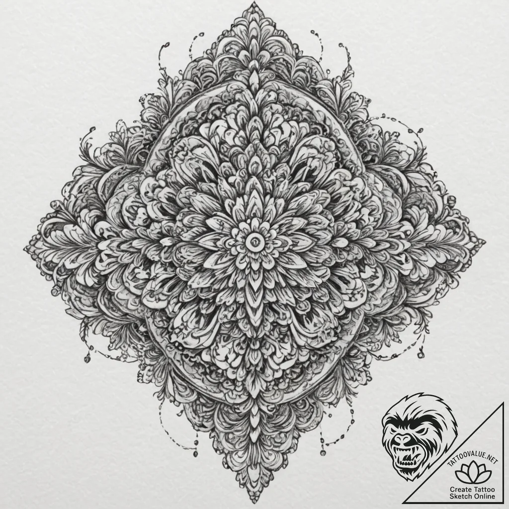 A rorschach inkblot test, tattoo sketch desig... - tattoo sketch (№1751336212_0, 01.07.2025 02:16) — tattoovalue.net