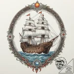 A watercolor sketch of the haunted ship from… – tattoo sketch (№1751336456_0, 01.07.2025 02:20) — tattoovalue.net