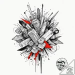 мифология и история (переосмысленные), ink il… – tattoo sketch (№1751337336_0, 01.07.2025 02:35) — tattoovalue.net