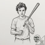 A graphic novel style portrait of steve harri… – tattoo sketch (№1751337737_0, 01.07.2025 02:42) — tattoovalue.net