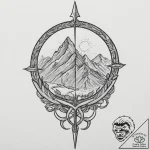 A linework tattoo of the horn of gondor, brok… – tattoo sketch (№1751338132_0, 01.07.2025 02:48) — tattoovalue.net