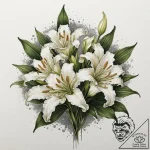 Lilies of the valley, tattoo sketch design, m… – tattoo sketch (№1751338691_0, 01.07.2025 02:58) — tattoovalue.net
