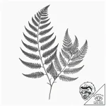 A fern frond unfurling, tattoo line art, mute… – tattoo sketch (№1751339014_0, 01.07.2025 03:03) — tattoovalue.net