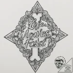 A chicano lettering tattoo “life moves pretty… – tattoo sketch (№1751339093_0, 01.07.2025 03:04) — tattoovalue.net