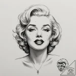 Marilyn monroe, tattoo flash sheet design, st… – tattoo sketch (№1751339654_0, 01.07.2025 03:14) — tattoovalue.net
