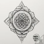 Flower of life, concept art for tattoo, no ba… – tattoo sketch (№1751339820_0, 01.07.2025 03:17) — tattoovalue.net