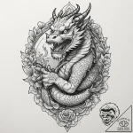 A dotwork tattoo of the mummy (imhotep), wrap… – tattoo sketch (№1751340466_0, 01.07.2025 03:27) — tattoovalue.net