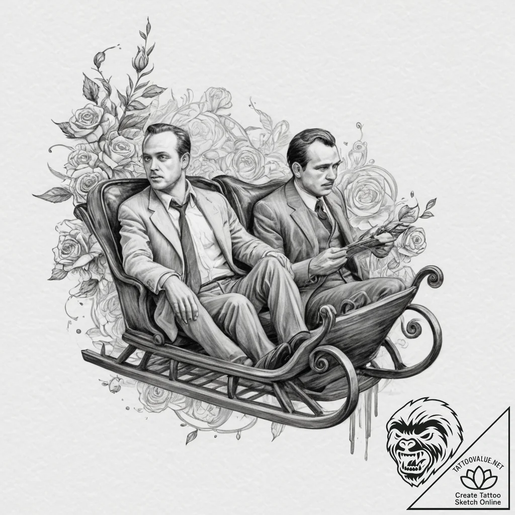 A sketch of the main characters from citizen... - tattoo sketch (№1751341027_0, 01.07.2025 03:37) — tattoovalue.net