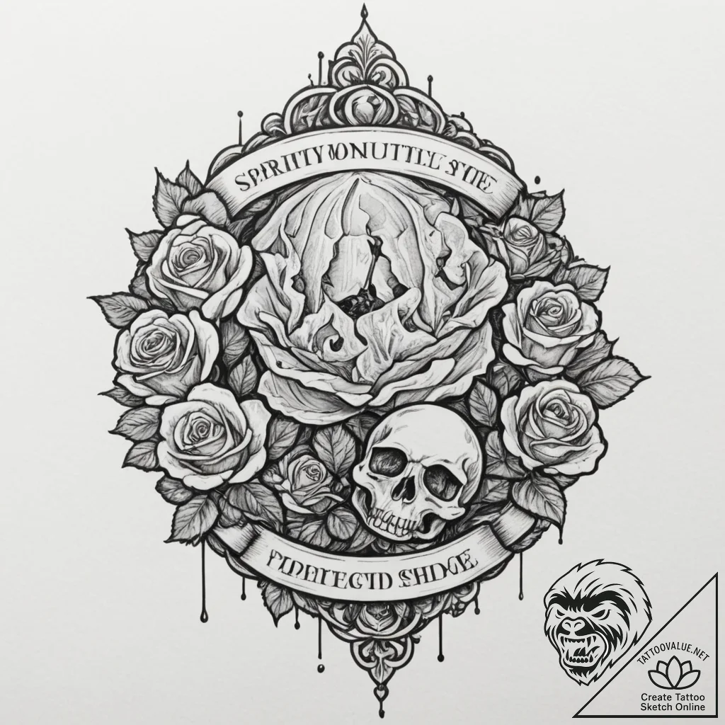 A watercolor tattoo of the spirit world's foo... - tattoo sketch (№1751341752_0, 01.07.2025 03:49) — tattoovalue.net