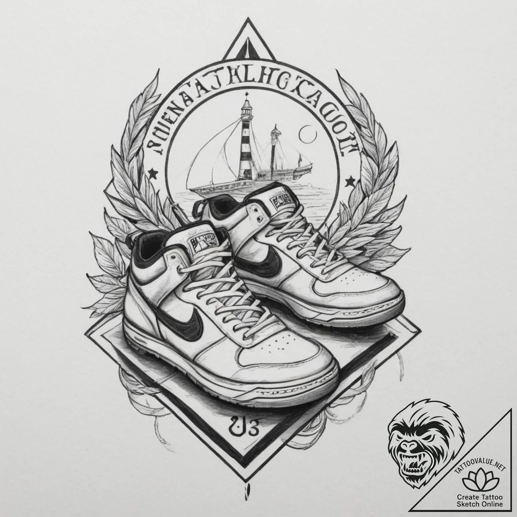 129. a tattoo flash sheet of items: the sport... - tattoo sketch (№1751343351_0, 01.07.2025 04:15) — tattoovalue.net