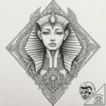 Sphinx, tattoo sketch design, on white paper,… – tattoo sketch (№1751343429_0, 01.07.2025 04:17) — tattoovalue.net
