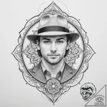 A trash polka portrait of joe miller from the… – tattoo sketch (№1751343588_0, 01.07.2025 04:19) — tattoovalue.net