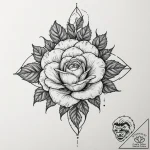 Rose hips, tattoo flash sheet design, detaile… – tattoo sketch (№1751343666_0, 01.07.2025 04:21) — tattoovalue.net