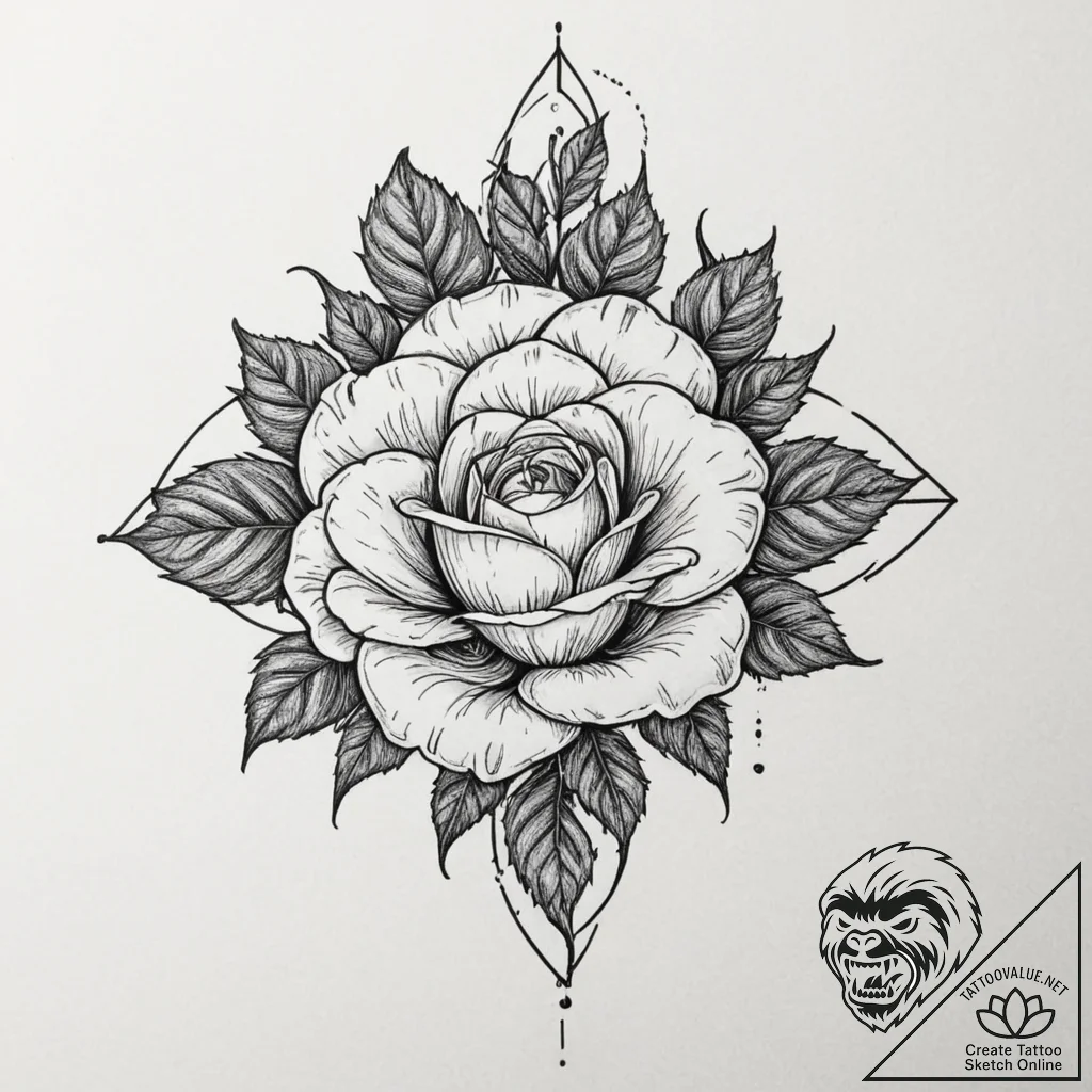 Rose hips, tattoo flash sheet design, detaile... - tattoo sketch (№1751343666_0, 01.07.2025 04:21) — tattoovalue.net
