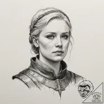 A neo-traditional tattoo of brienne of tarth,… – tattoo sketch (№1751344539_0, 01.07.2025 04:35) — tattoovalue.net