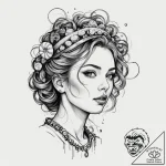 A trash polka composition of l’s face, with s… – tattoo sketch (№1751346458_0, 01.07.2025 05:07) — tattoovalue.net