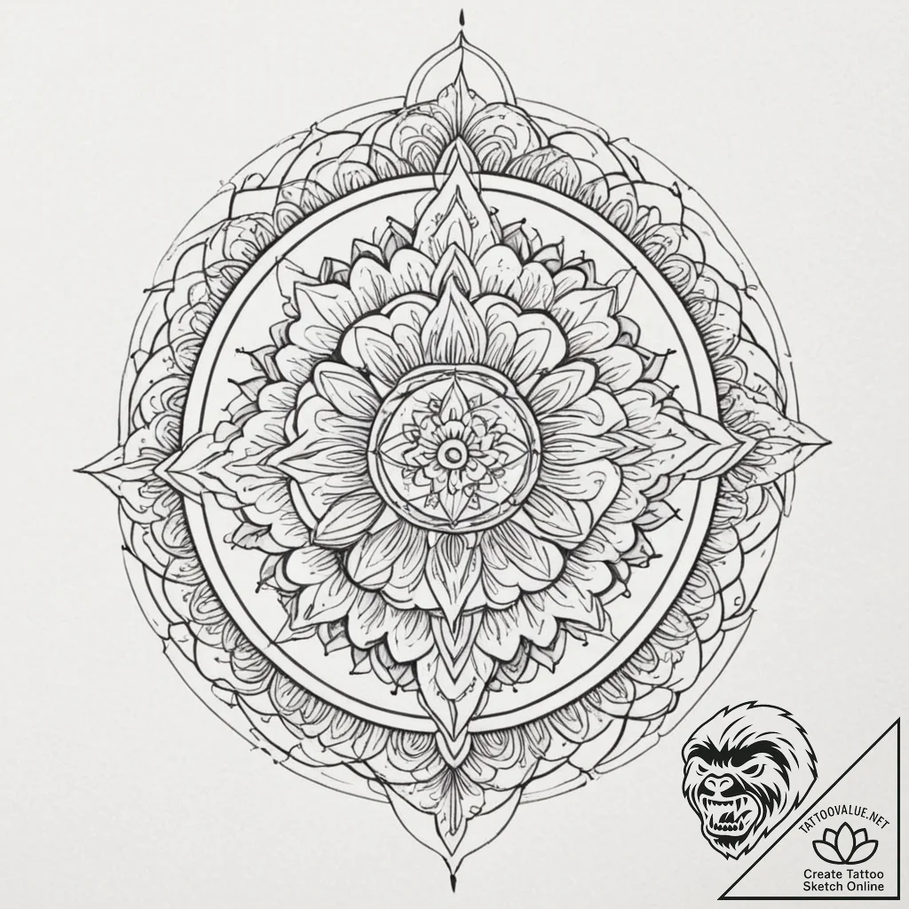 Globe, tattoo line art, stylized interpretati... - tattoo sketch (№1751347653_0, 01.07.2025 05:27) — tattoovalue.net