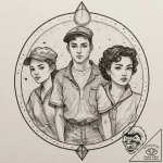 A graphic novel portrait of the main characte… – tattoo sketch (№1751348679_0, 01.07.2025 05:44) — tattoovalue.net