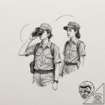 A sketch of the main characters from moonrise… – tattoo sketch (№1751348837_0, 01.07.2025 05:47) — tattoovalue.net