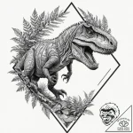 150. (jurassic park) a watercolor sketch of a… – tattoo sketch (№1751349164_0, 01.07.2025 05:52) — tattoovalue.net