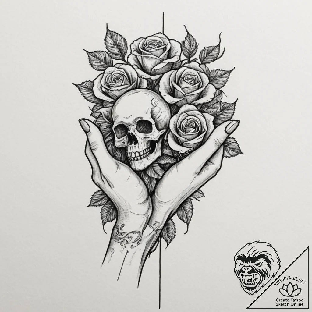A linework tattoo of the "law of surprise", a... - tattoo sketch (№1751349802_0, 01.07.2025 06:03) — tattoovalue.net