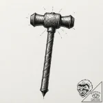 Hammer, ink illustration for tattoo, professi… – tattoo sketch (№1751349881_0, 01.07.2025 06:04) — tattoovalue.net