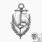 A safety pin, ink illustration for tattoo, ol… – tattoo sketch (№1751350884_0, 01.07.2025 06:21) — tattoovalue.net