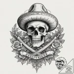 A neo-traditional tattoo of the straw hat pir… – tattoo sketch (№1751351283_0, 01.07.2025 06:28) — tattoovalue.net